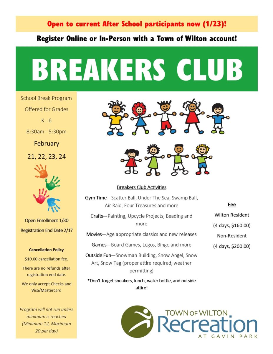 Breakers Club Town of Wilton